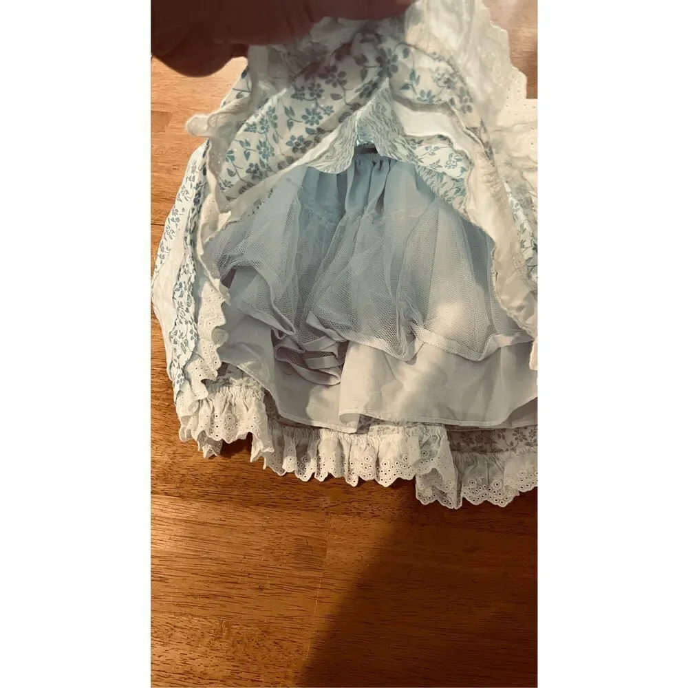 Laura Ashley Floral Layer Dress Girls Toddler Size 3T (B)